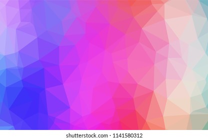 Light Multicolor, Rainbow vector low poly texture. Colorful illustration in abstract style with gradient. Brand new design for your business.