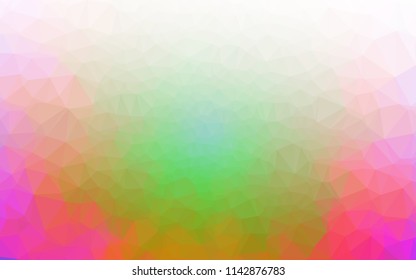 Light Multicolor, Rainbow vector low poly cover. Colorful abstract illustration with gradient. The elegant pattern can be used as part of a brand book.