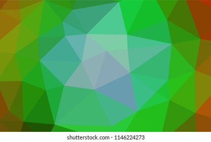 Light Multicolor, Rainbow vector low poly texture. Triangular geometric sample with gradient.  Brand new style for your business design.