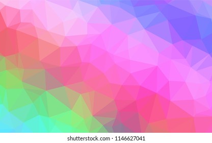 Light Multicolor, Rainbow vector low poly texture. An elegant bright illustration with gradient. A completely new design for your business.