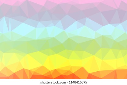 Light Multicolor, Rainbow vector low poly layout. A completely new color illustration in a vague style. The best triangular design for your business.