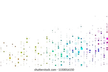 Light Multicolor, Rainbow vector low poly background. A sample with a polygonal design. Illustration in polygonal style with repeating squares