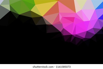 Light Multicolor, Rainbow vector low poly cover. Glitter abstract illustration with an elegant design. Brand new style for your business design.
