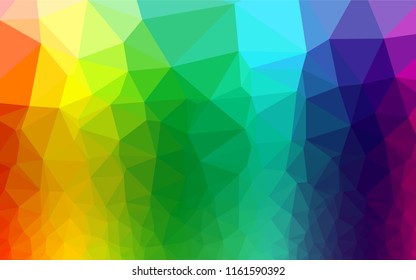 Light Multicolor, Rainbow vector low poly cover. Shining colored illustration in a Brand new style. A new texture for your design.