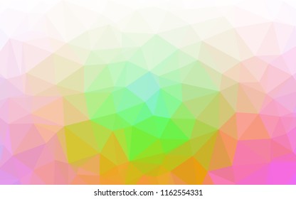 Light Multicolor, Rainbow vector low poly texture. Colorful abstract illustration with gradient. The textured pattern can be used for background.