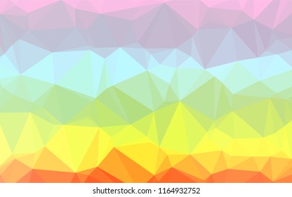 Light Multicolor, Rainbow vector low poly cover. Creative illustration in halftone style with gradient. Brand new design for your business.