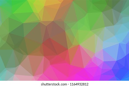 Light Multicolor, Rainbow vector low poly cover. A completely new color illustration in a vague style. Brand new style for your business design.