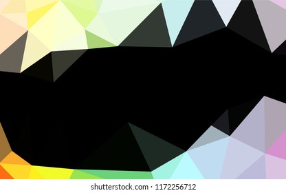 Light Multicolor, Rainbow vector low poly cover. Colorful abstract illustration with gradient. The textured pattern can be used for background.