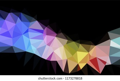 Light Multicolor, Rainbow vector low poly layout. Modern geometrical abstract illustration with gradient. Triangular pattern for your business design.