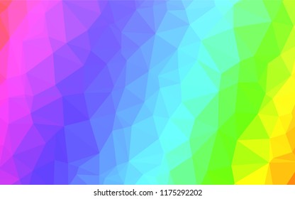 Light Multicolor, Rainbow vector low poly layout. Shining colored illustration in a Brand new style. The elegant pattern can be used as part of a brand book.