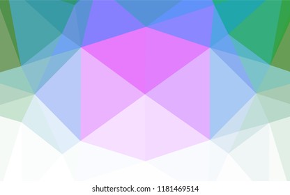 Light Multicolor, Rainbow vector low poly cover. Modern geometrical abstract illustration with gradient. The best triangular design for your business.