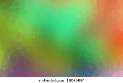 Light Multicolor, Rainbow vector low poly cover. An elegant bright illustration with gradient. A new texture for your design.