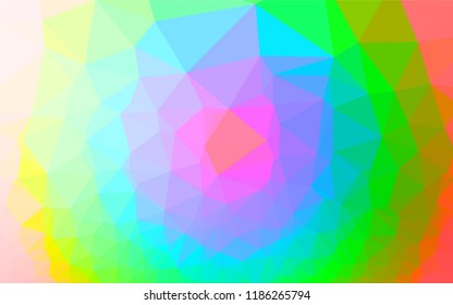 Light Multicolor, Rainbow vector low poly texture. Shining colored illustration in a Brand new style. The completely new template can be used for your brand book.