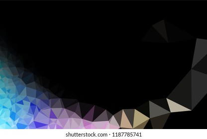 Light Multicolor, Rainbow vector low poly layout. Shining illustration, which consist of triangles. The completely new template can be used for your brand book.