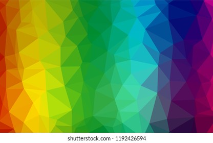 Light Multicolor, Rainbow vector low poly layout. A vague abstract illustration with gradient. The polygonal design can be used for your web site.