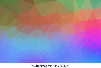 Light Multicolor, Rainbow vector low poly cover. Brand new colored illustration in blurry style with gradient. The elegant pattern can be used as part of a brand book.