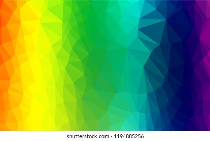Light Multicolor, Rainbow vector low poly layout. A vague abstract illustration with gradient. The elegant pattern can be used as part of a brand book.