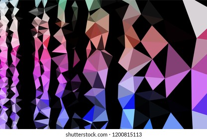 Light Multicolor, Rainbow vector low poly texture. Colorful illustration in abstract style with gradient. The completely new template can be used for your brand book.