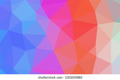 Light Multicolor, Rainbow vector low poly texture. Creative geometric illustration in Origami style with gradient. The polygonal design can be used for your web site.