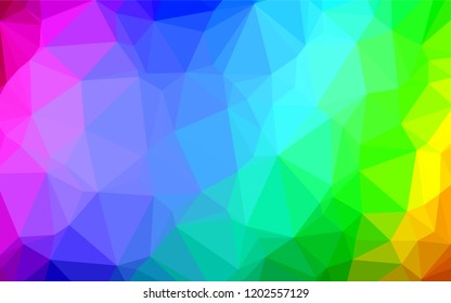 Light Multicolor, Rainbow vector low poly texture. An elegant bright illustration with gradient. A completely new design for your business.