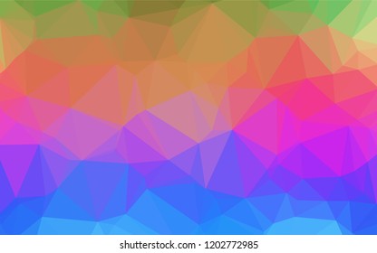 Light Multicolor, Rainbow vector low poly cover. Modern geometrical abstract illustration with gradient. Brand new design for your business.