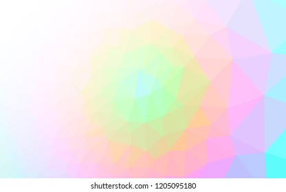 Light Multicolor, Rainbow vector low poly layout. Brand new colored illustration in blurry style with gradient. The best triangular design for your business.