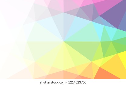 Light Multicolor, Rainbow vector low poly layout. Brand new colored illustration in blurry style with gradient. Brand new design for your business.