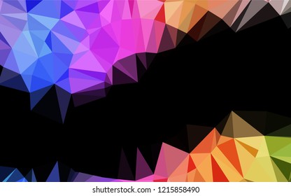 Light Multicolor, Rainbow vector low poly texture. Colorful abstract illustration with gradient. Triangular pattern for your business design.
