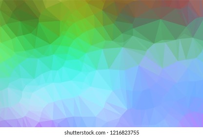 Light Multicolor, Rainbow vector low poly layout. Colorful abstract illustration with gradient. A completely new template for your business design.