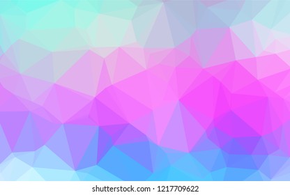 Light Multicolor, Rainbow vector low poly texture. Glitter abstract illustration with an elegant design. Triangular pattern for your business design.
