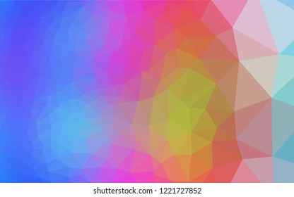 Light Multicolor, Rainbow vector low poly layout. Glitter abstract illustration with an elegant design. A new texture for your design.