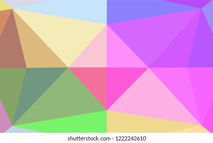 Light Multicolor, Rainbow vector low poly layout. Creative geometric illustration in Origami style with gradient. A completely new template for your business design.
