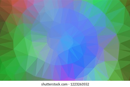 Light Multicolor, Rainbow vector low poly texture. A vague abstract illustration with gradient. The elegant pattern can be used as part of a brand book.