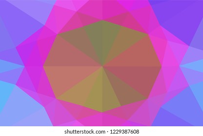Light Multicolor, Rainbow vector low poly layout. A sample with polygonal shapes. The template can be used as a background for cell phones.