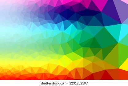 Light Multicolor, Rainbow vector low poly texture. Modern geometrical abstract illustration with gradient. Brand new style for your business design.