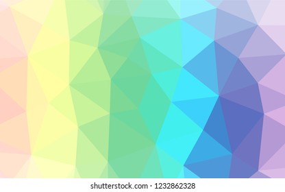 Light Multicolor, Rainbow vector low poly layout. Geometric illustration in Origami style with gradient.  Brand new style for your business design.