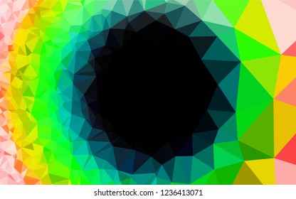 Light Multicolor, Rainbow vector low poly texture. Brand new colored illustration in blurry style with gradient. The template can be used as a background for cell phones.