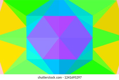 Light Multicolor, Rainbow vector low poly texture. Modern geometrical abstract illustration with gradient. Brand new design for your business.