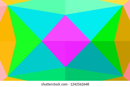 Light Multicolor, Rainbow vector low poly layout. Shining colored illustration in a Brand new style. The template can be used as a background for cell phones.