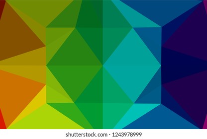 Light Multicolor, Rainbow vector low poly cover. Brand new colored illustration in blurry style with gradient. The elegant pattern can be used as part of a brand book.