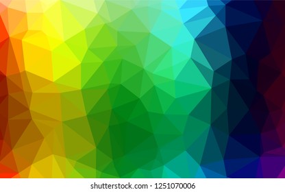 Light Multicolor, Rainbow vector low poly texture. An elegant bright illustration with gradient. The elegant pattern can be used as part of a brand book.