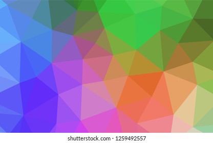 Light Multicolor, Rainbow vector low poly cover. Glitter abstract illustration with an elegant design. A new texture for your design.