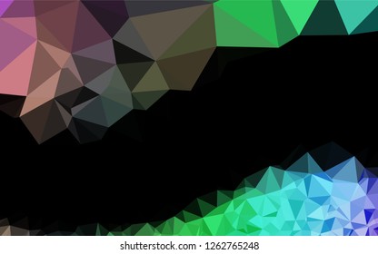 Light Multicolor, Rainbow vector low poly cover. Glitter abstract illustration with an elegant design. The polygonal design can be used for your web site.