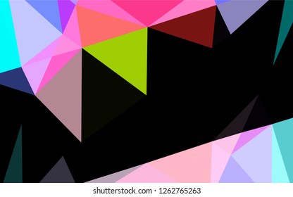 Light Multicolor, Rainbow vector low poly cover. An elegant bright illustration with gradient. A new texture for your design.