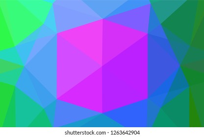 Light Multicolor, Rainbow vector low poly texture. Colorful illustration in abstract style with gradient. The completely new template can be used for your brand book.