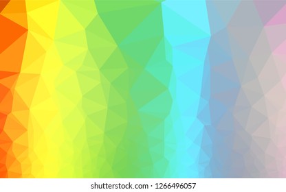 Light Multicolor, Rainbow vector low poly texture. An elegant bright illustration with gradient. The best triangular design for your business.