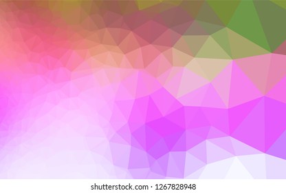 Light Multicolor, Rainbow vector low poly cover. A vague abstract illustration with gradient. A new texture for your design.