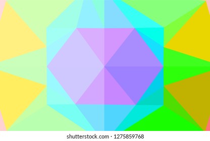 Light Multicolor, Rainbow vector low poly layout. A completely new color illustration in a vague style. The elegant pattern can be used as part of a brand book.