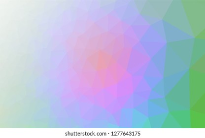 Light Multicolor, Rainbow vector low poly cover. Colorful abstract illustration with gradient. The completely new template can be used for your brand book.
