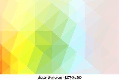 Light Multicolor, Rainbow vector low poly cover. Modern geometrical abstract illustration with gradient. Completely new design for your business.